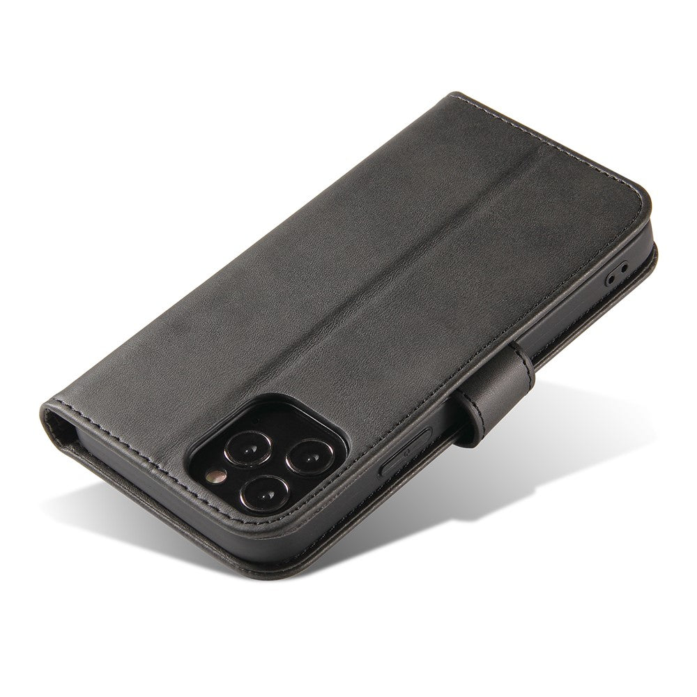 Klassisk stil magnetisk telefoncover i læder med lås til iPhone 12/12 Pro