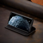 Fantasy Series Auto-absorbed Leather Wallet Stand Case for iPhone 12 Pro / iPhone 12