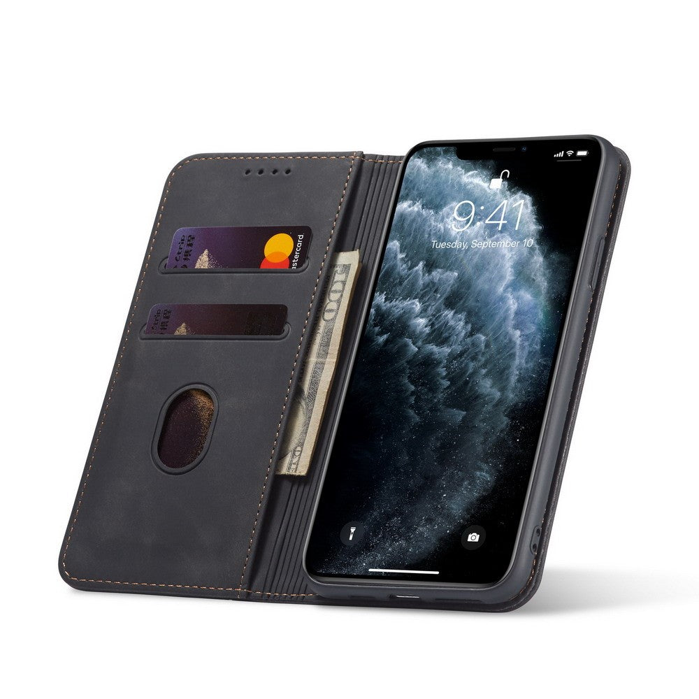 Fantasy Series Auto-absorbed Leather Wallet Stand Case for iPhone 12 Pro / iPhone 12