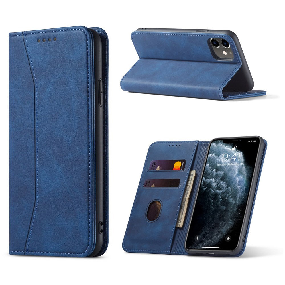 Fantasy Series Auto-absorbed Leather Wallet Stand Case for iPhone 12 Pro / iPhone 12