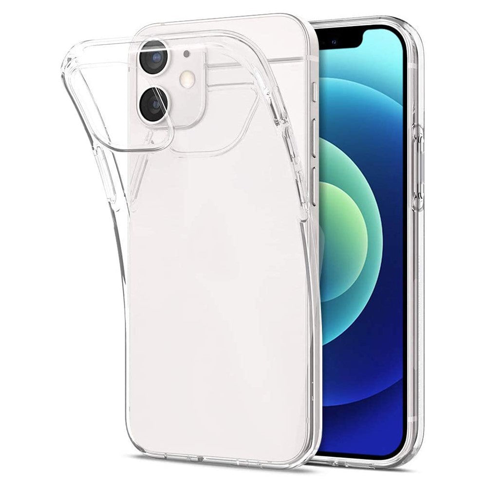 Fingeraftryksafvisende gennemsigtigt TPU-telefoncover til iPhone 12 mini 5,4 tommer
