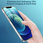 Fingeraftryksafvisende gennemsigtigt TPU-telefoncover til iPhone 12 mini 5,4 tommer