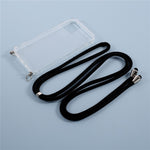Anti-fald Cover til iPhone 12 mini, blank TPU+akryl cover med tekstilstrop