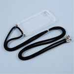 Anti-fald Cover til iPhone 12 mini, blank TPU+akryl cover med tekstilstrop
