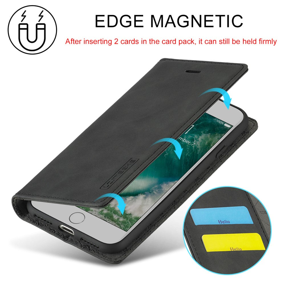 LC.IMEEKE Strong Auto-Absorbed Business Style Leather Phone Cover Shell for iPhone 7/8/SE (2020)/SE (2022)