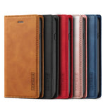 LC.IMEEKE Strong Auto-Absorbed Business Style Leather Phone Cover Shell for iPhone 7/8/SE (2020)/SE (2022)