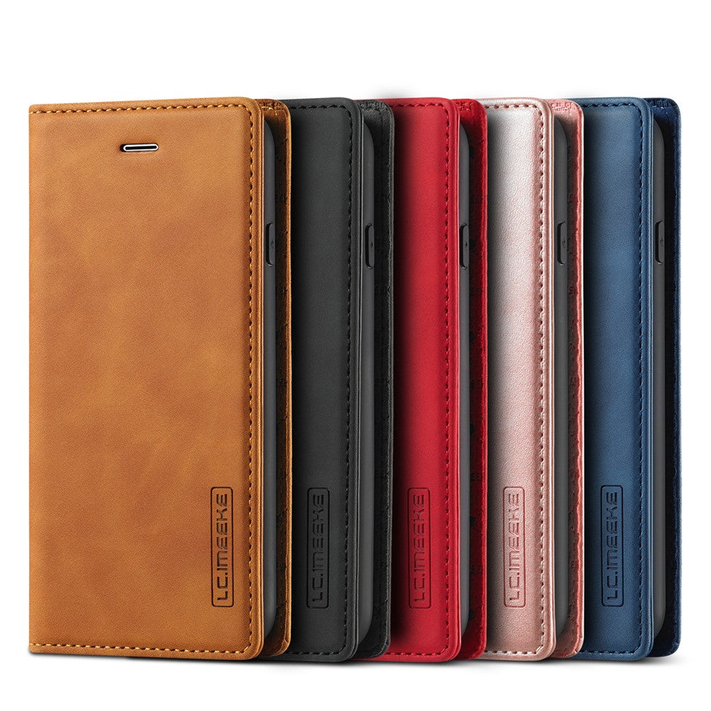LC.IMEEKE Strong Auto-Absorbed Business Style Leather Phone Cover Shell for iPhone 7/8/SE (2020)/SE (2022)