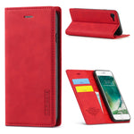LC.IMEEKE Strong Auto-Absorbed Business Style Leather Phone Cover Shell for iPhone 7/8/SE (2020)/SE (2022)