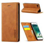 LC.IMEEKE Strong Auto-Absorbed Business Style Leather Phone Cover Shell for iPhone 7/8/SE (2020)/SE (2022)