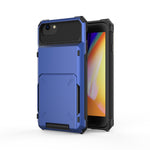Flip Card Holder TPU+PC Hybrid Protector Cover for iPhone SE (2020) / SE (2022) / 8 / 7 4.7 inch