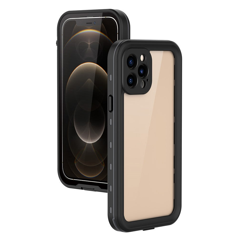 REDPEPPER Dot+ Series Transparent Baksida IP68 Vattentätt PC+TPU mobilskal till iPhone 12 Pro