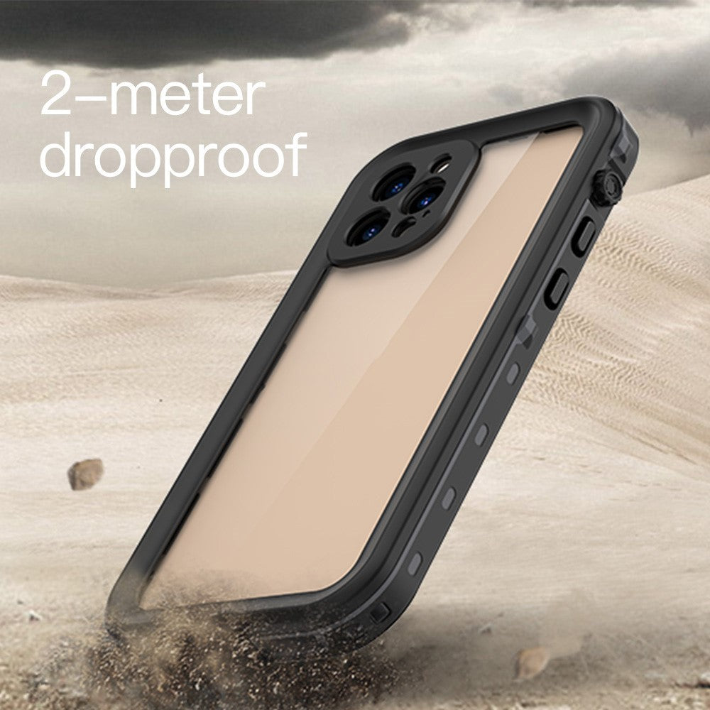 REDPEPPER Dot+ Series Transparent Back IP68 Waterproof PC+TPU Phone Case for iPhone 12 Pro