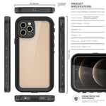 REDPEPPER Dot+ Series Transparent Back IP68 Waterproof PC+TPU Phone Case for iPhone 12 Pro