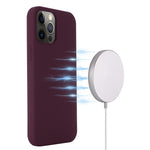 Magnetic Absorption Liquid Silicone Cell Phone Cover [Support Magnetic Wireless Charge]  iPhone 12 Pro Max Magnetic