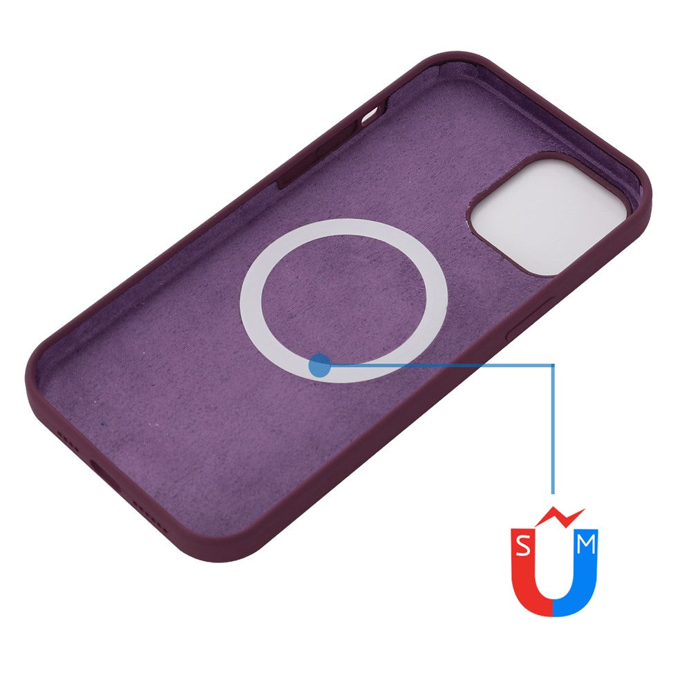 Magnetic Absorption Liquid Silicone Cell Phone Cover [Support Magnetic Wireless Charge]  iPhone 12 Pro Max Magnetic