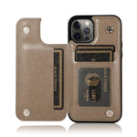 Imprint Mandala Flower for iPhone 12/12 Pro PU Leather + TPU Hybrid Kickstand Mobile Phone Case