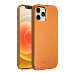 QIALINO Cowhide Leather Coated TPU Phone Cover for iPhone 12 / 12 Pro