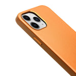 QIALINO Cowhide Leather Coated TPU Phone Cover for iPhone 12 / 12 Pro