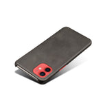 Precise Hole Opening PU Leather Coated PC Phone Back Case for iPhone 12 mini