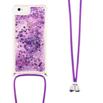TPU Case Quicksand Phone Cover with Lanyard for iPhone SE (2020) / SE (2022) / iPhone 8 / 7 / 6s