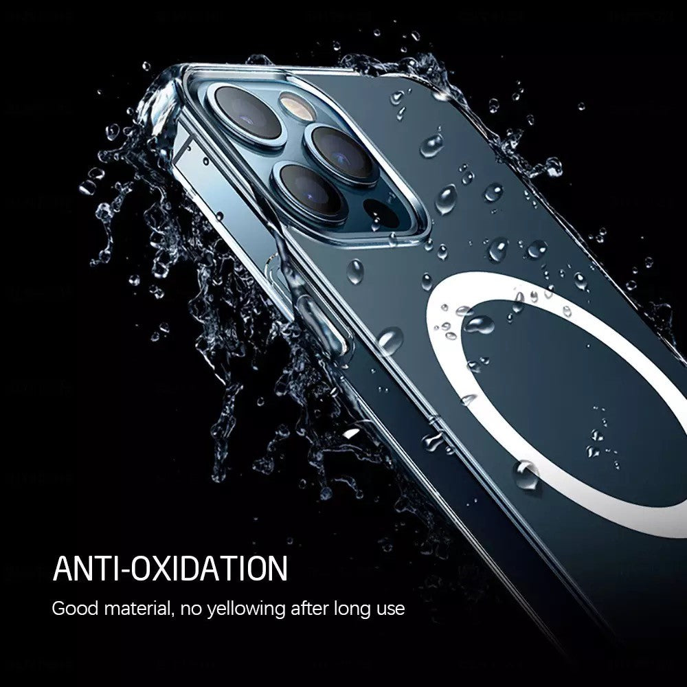 Clear Acrylic+TPU Phone Case Compatible with MagSafe for iPhone 12 Pro Max