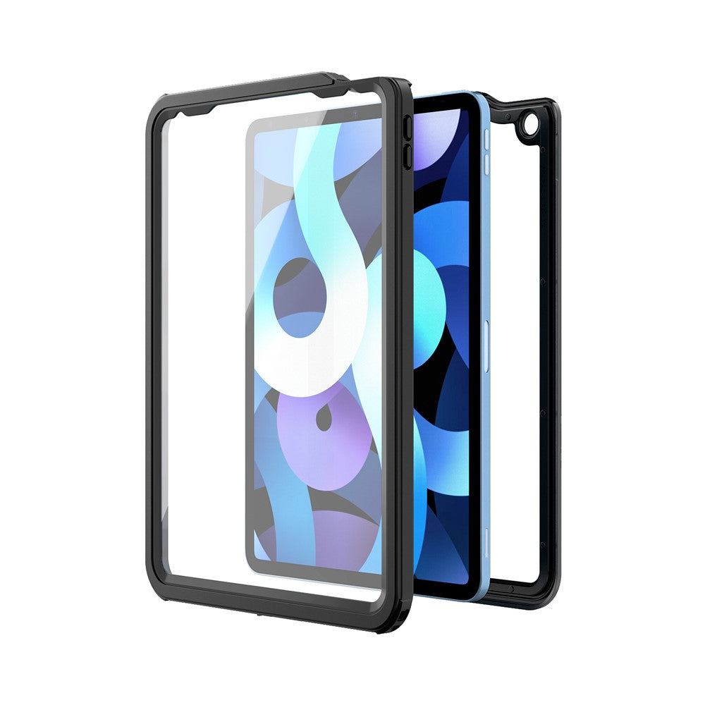 IP68 Dual Protection Waterproof Case Transparent Back Shell for iPad Air (2020) / Air (2022)