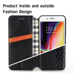 For iPhone 7 / 8 / SE (2020) / SE (2022) PU Leather Case Rhombus Imprint Wallet Stand Phone Cover