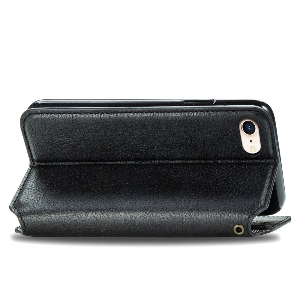 For iPhone 7 / 8 / SE (2020) / SE (2022) PU Leather Case Rhombus Imprint Wallet Stand Phone Cover