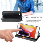 For iPhone 7 / 8 / SE (2020) / SE (2022) PU Leather Case Rhombus Imprint Wallet Stand Phone Cover