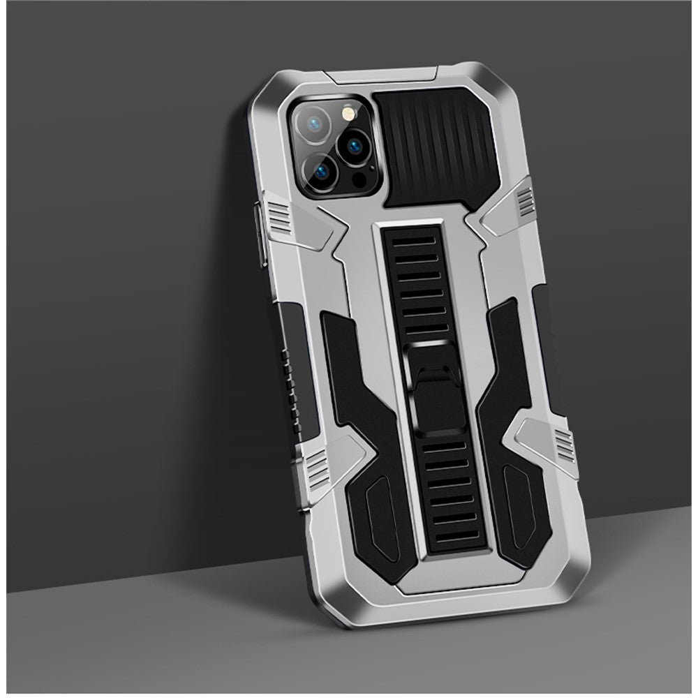 Vanguard Four Corner Airbag Anti-Drop PC + TPU Hybrid Mobile Case with Hidden Kickstand for iPhone 12 mini
