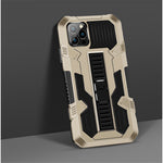 Vanguard Four Corner Airbag Anti-Drop PC + TPU Hybrid Mobile Case with Hidden Kickstand for iPhone 12 mini