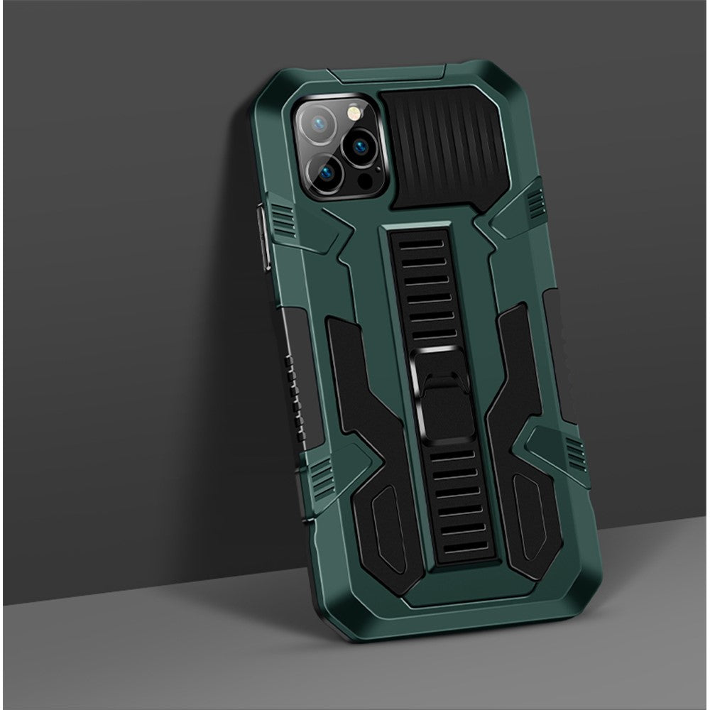 Vanguard Four Corner Airbag Anti-Drop PC + TPU Hybrid Mobile Case with Hidden Kickstand for iPhone 12 mini