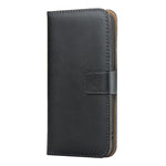 Genuine Leather Wallet Stand Phone Protector Case Shell for iPhone 12 / 12 Pro