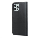 Genuine Leather Wallet Stand Phone Protector Case Shell for iPhone 12 / 12 Pro