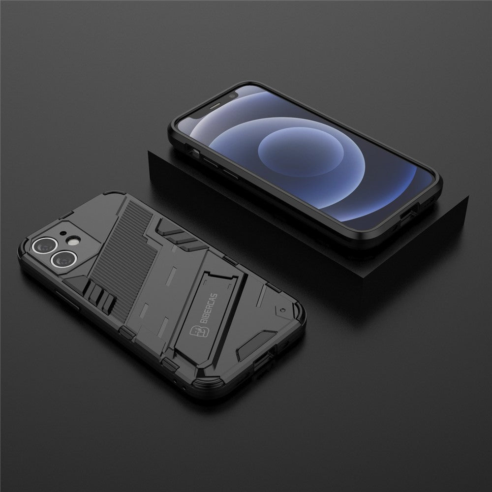 Shockproof PC + TPU Hybrid Phone Case Back Cover with Kickstand for iPhone 11 6.1 inch