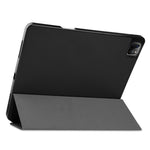Anti-fingerprint Tri-fold Stand PU Leather Tablet Cover Smart Case with Pen Slot for Apple iPad Pro 12.9-inch (2021)