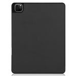 Anti-fingerprint Tri-fold Stand PU Leather Tablet Cover Smart Case with Pen Slot for Apple iPad Pro 12.9-inch (2021)