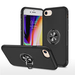Hybrid Phone Case Cover Full Protection with Ring Shape Kickstand Design for iPhone 7 4.7 inch/8 4.7 inch/SE (2020)/SE (2022)