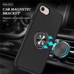 Hybrid Phone Case Cover Full Protection with Ring Shape Kickstand Design for iPhone 7 4.7 inch/8 4.7 inch/SE (2020)/SE (2022)