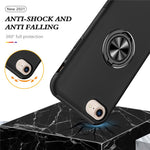 Hybrid Phone Case Cover Full Protection with Ring Shape Kickstand Design for iPhone 7 4.7 inch/8 4.7 inch/SE (2020)/SE (2022)