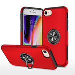 Hybrid Phone Case Cover Full Protection with Ring Shape Kickstand Design for iPhone 7 4.7 inch/8 4.7 inch/SE (2020)/SE (2022)