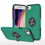 Hybrid Phone Case Cover Full Protection with Ring Shape Kickstand Design for iPhone 7 4.7 inch/8 4.7 inch/SE (2020)/SE (2022)