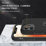 Hybrid telefoncover med ringformet støttefod og indbygget metalplade til iPhone 12 mini
