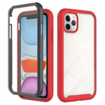 Heltäckande PC+TPU-mobilskyddsskal med PET-skärmskydd för iPhone 12/12 Pro