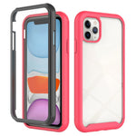 Heltäckande PC+TPU-mobilskyddsskal med PET-skärmskydd för iPhone 12/12 Pro