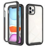 Full-Coverage Protection Case with PET Screen Protector for iPhone 12 Pro Max PC+TPU Hybrid Cover
