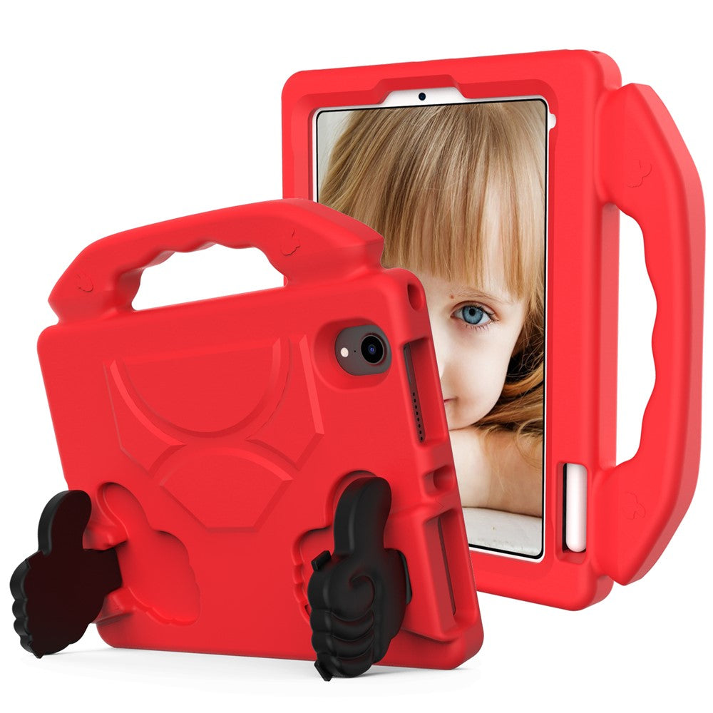 Vikbart ställ med tumgrepp Stötsäkert EVA-fodral till iPad mini (2024) / mini (2021) med handtag