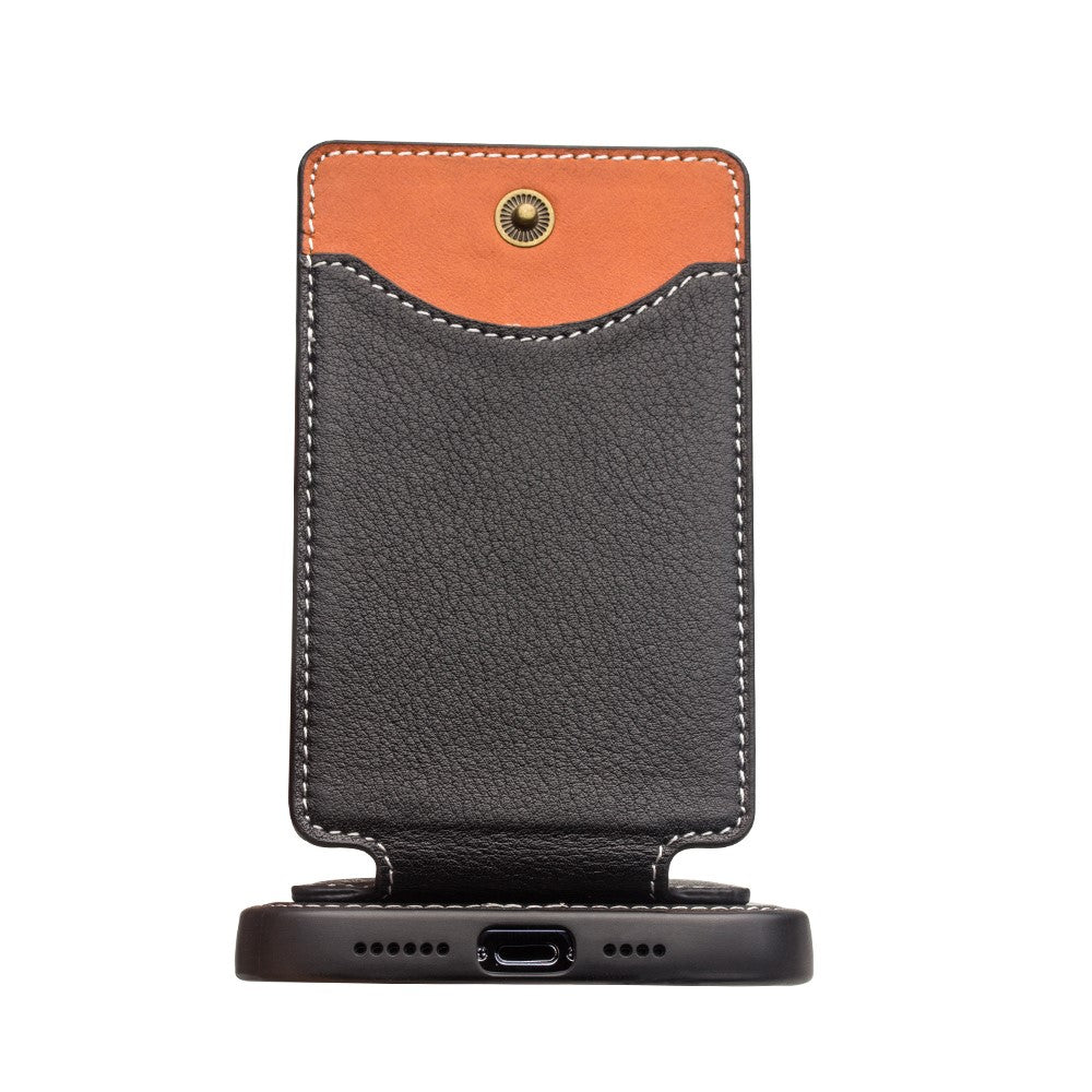 QIALINO Business Style Leather + TPU Card Holder Phone Case for iPhone 12 Pro Max