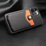 QIALINO Business Style Leather + TPU Card Holder Phone Case for iPhone 12 Pro Max