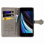 Magnetic Leather Stand Case with Imprinting Cat Dog Pattern for iPhone 7 4.7 inch/8 4.7 inch/SE (2020)/SE (2022)/6